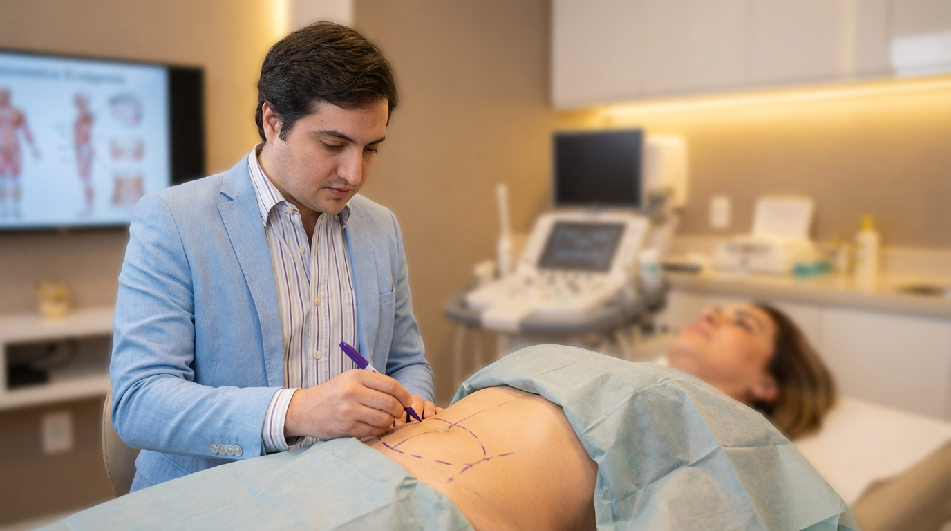Dr. Diego Paiva realizando planejamento cirúrgico